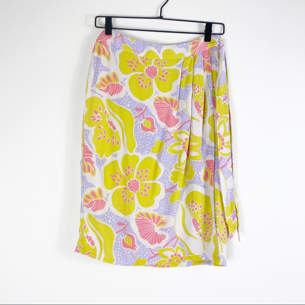 Modcloth Whole Lotta Loveliness Wrap Skirt Floral Size M
